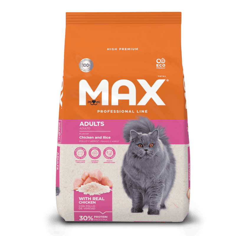 Comida par gato Max Professional Line Adulto Pollo y Arroz 3Kg