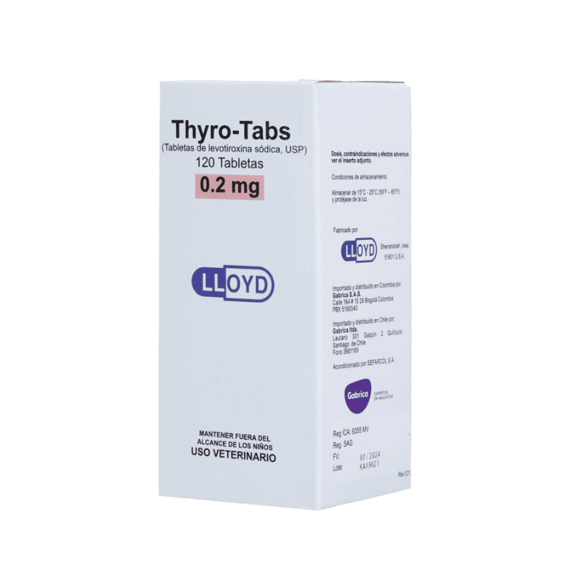 Thyro-Tabs Perros 0.2 mg 120 Tabletas
