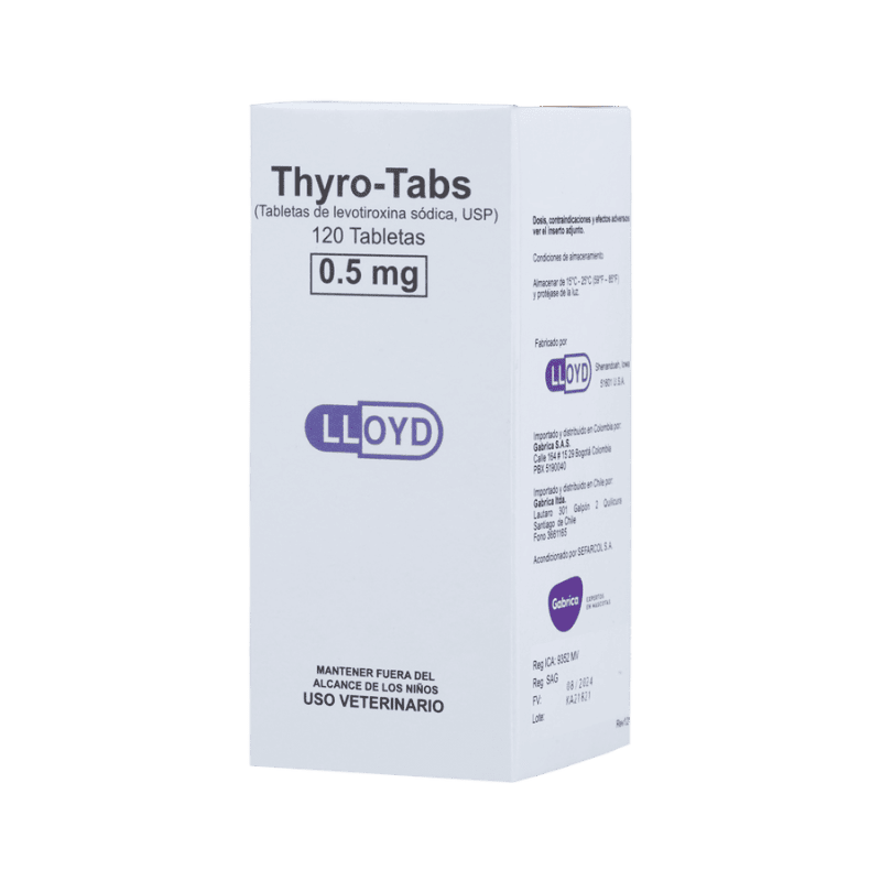 Thyro-Tabs Perros 0.5 mg 120 Tabletas