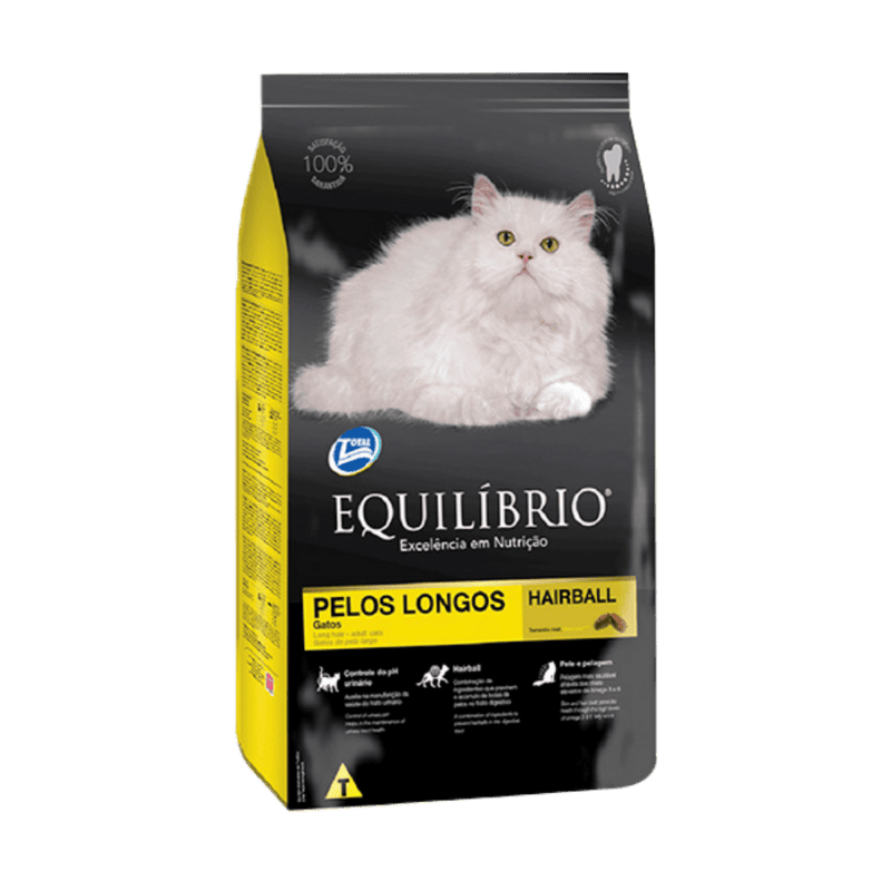 Comida para gato Equilibrio Adulto Pelos Largos 1.5 Kg