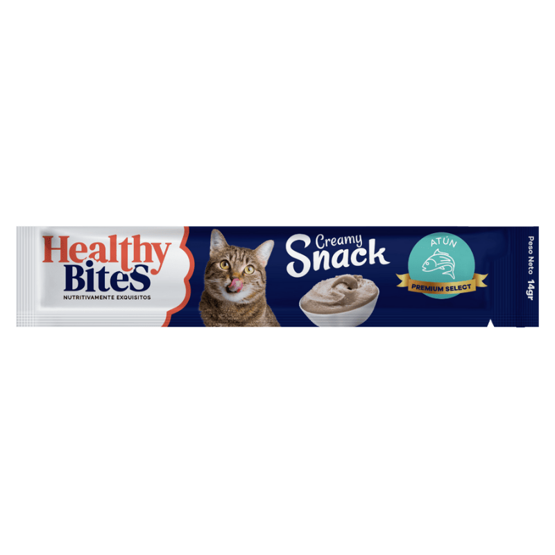 Snack Cremoso para Gato sabor Atún Healthy Bites 56 gr sobre por 4 unidades