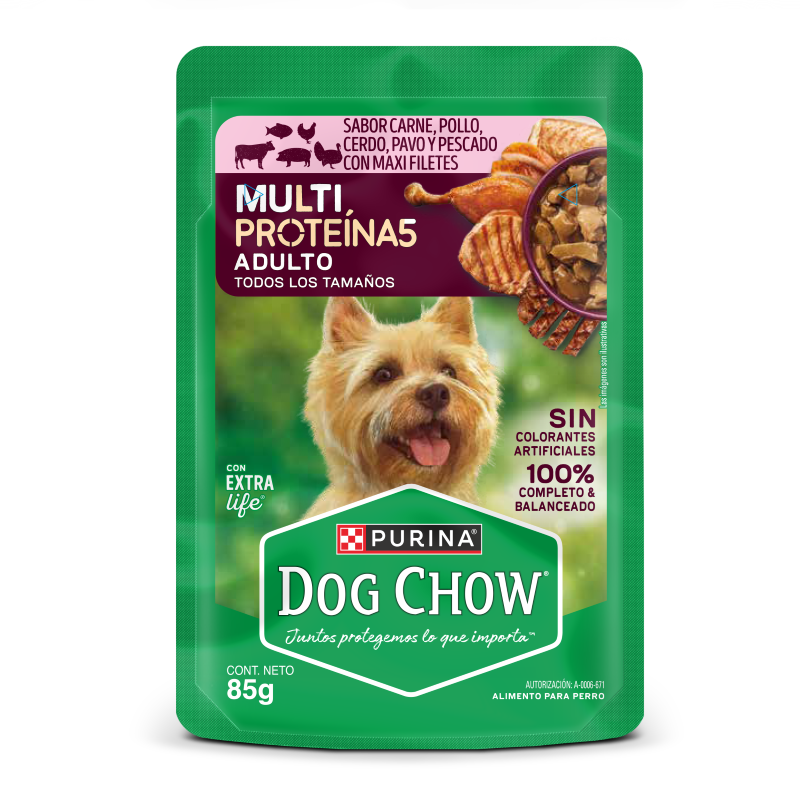 Dog Chow Pouch Adulto Multiproteínas 85 g