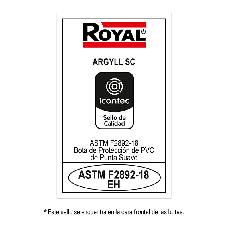 Botas Royal Argyll Safety Negro