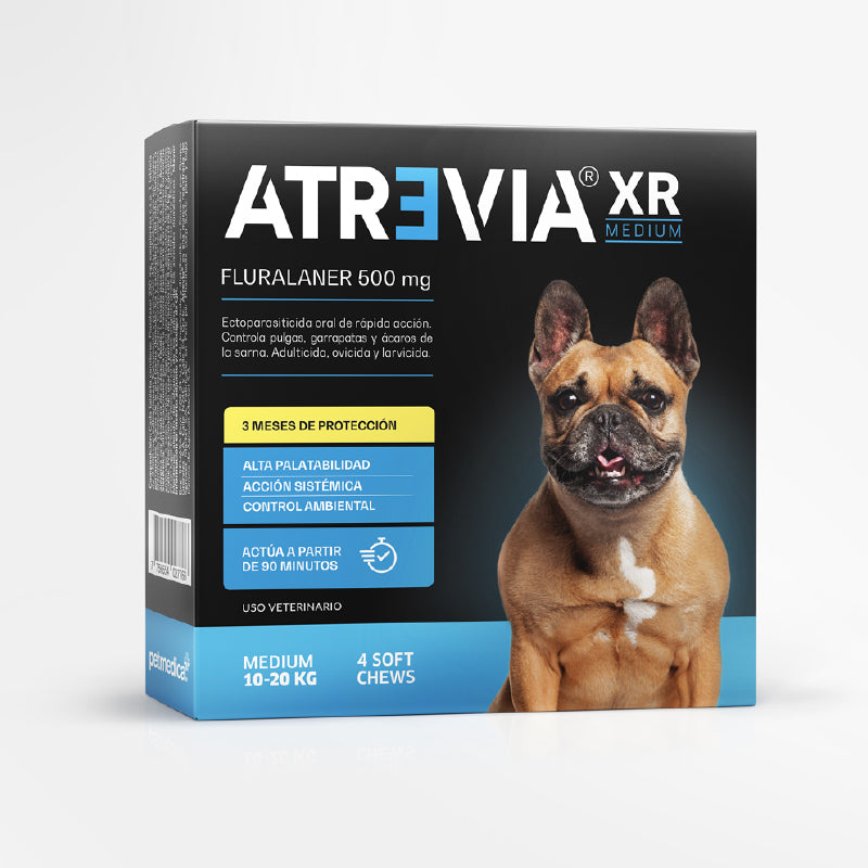 Atrevia XR Antipulgas y Antigarrapatas para Perros x 4 Tabletas