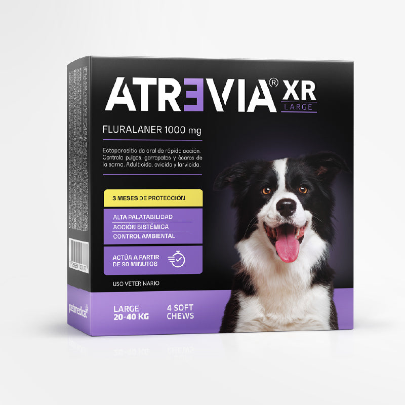 Atrevia XR Antipulgas y Antigarrapatas para Perros x 4 Tabletas