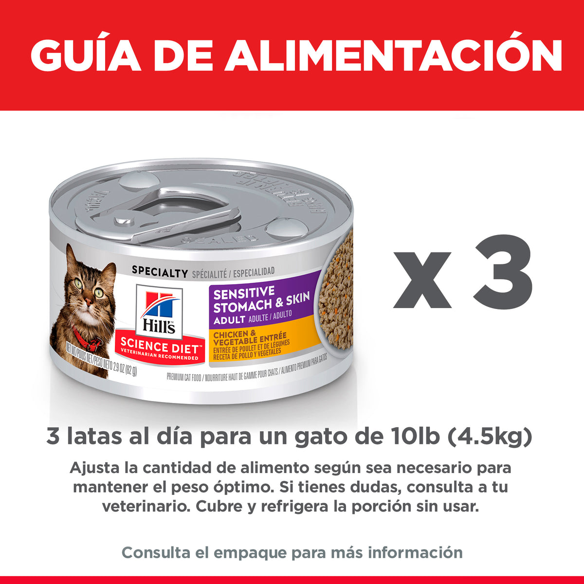 Comida Húmeda para Gato Hills Estomago y Piel Sensible 2.9 Onz