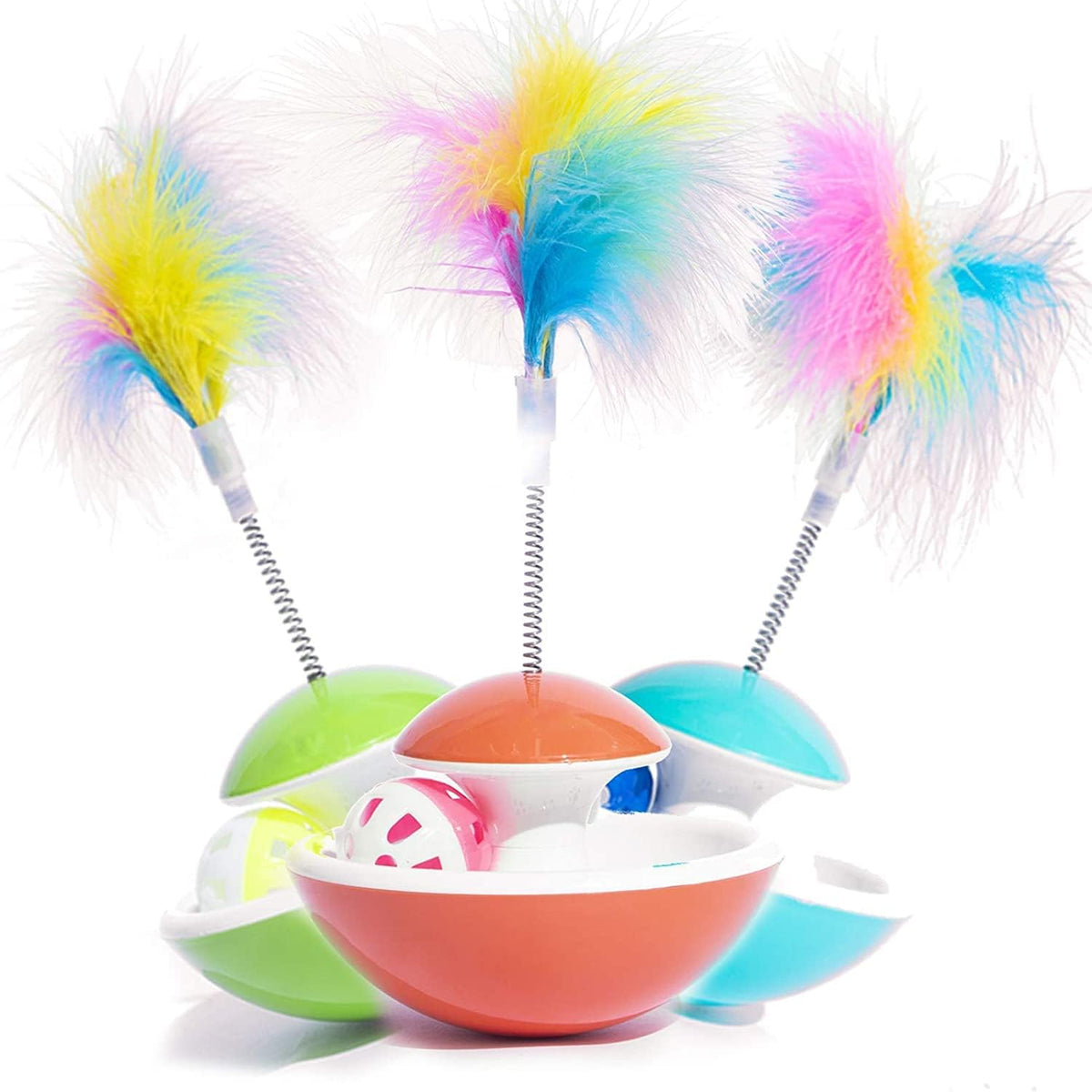 Juguete para Gato con Sonajero y Pluma