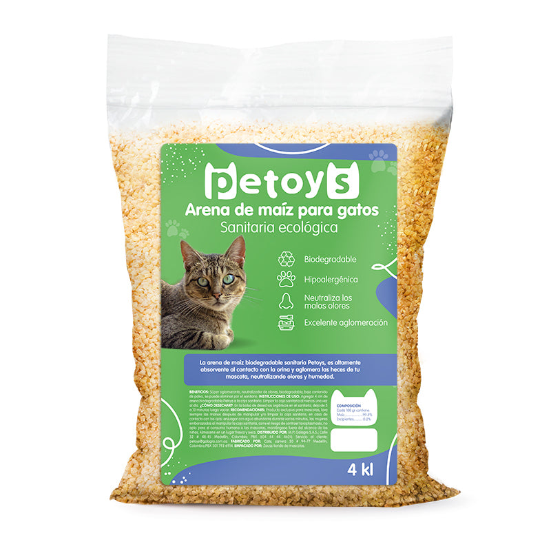 Arena De Maíz Petoys 4 kg