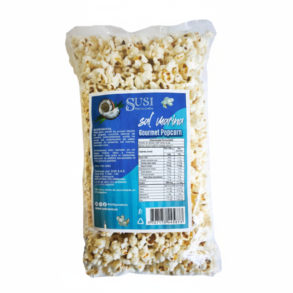Popcorn con Sal Marina y Aceite de Coco
