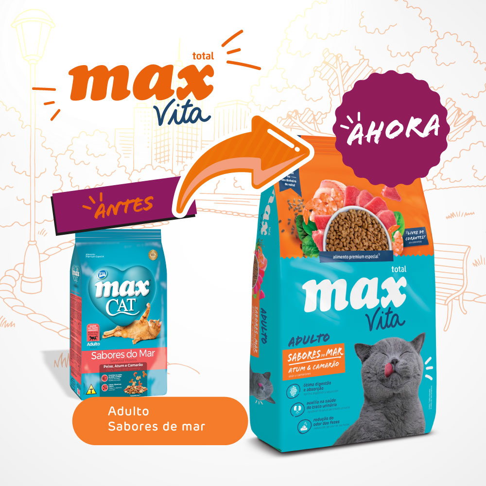 Comida Para Gato Max Vita Adulto Sabores de mar 1 kg