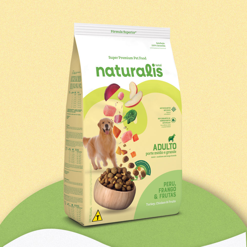 Comida para Perro Naturalis Adulto Raza Mediana Grande Pollo. Pavo y Frutas 2.5 Kg