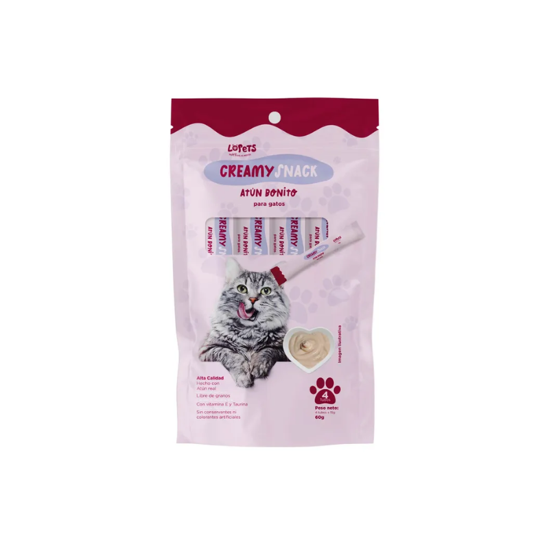 Creamy Snack Gato Atun Bonito 4 x 15 g
