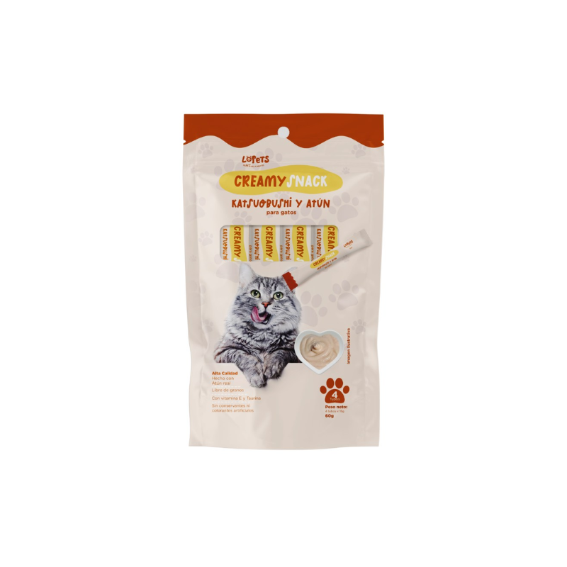 Creamy Snack Gato Katsuob-Atun 4 X 15 Gr