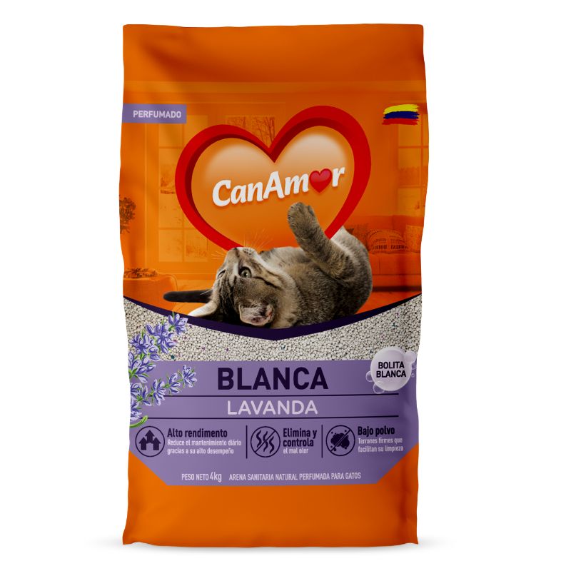 CanAmor Arena Sanitaria Blanca para Gatos