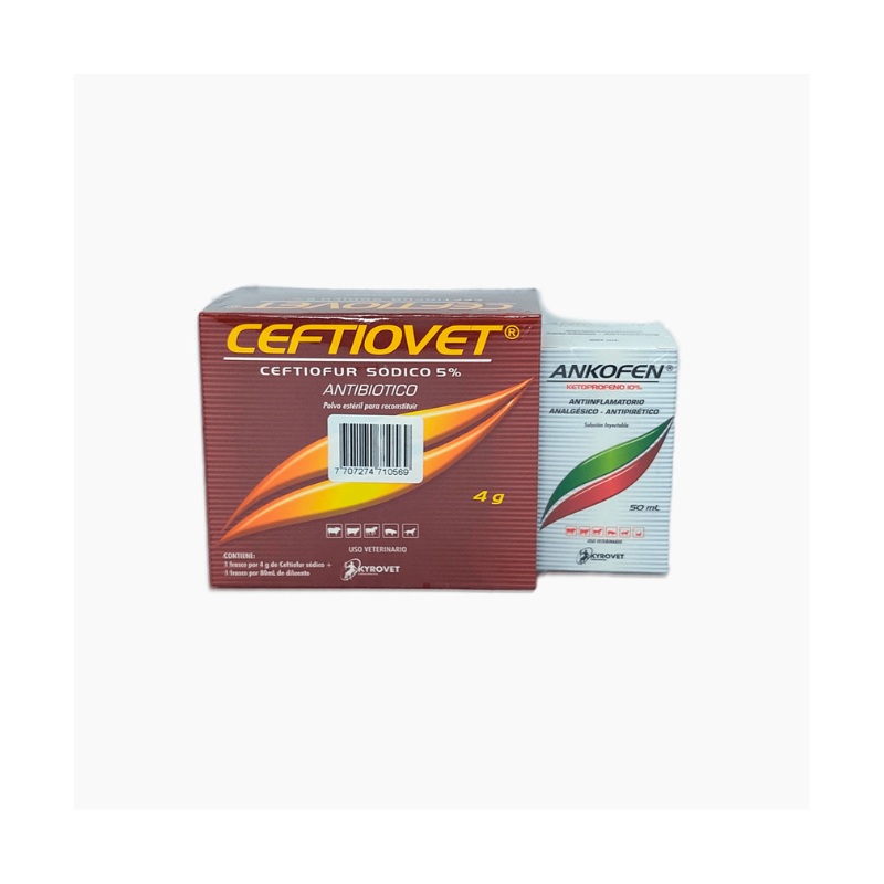 Ceftiovet Iny x 4 Gr+ Ankofen Iny x 50 Ml