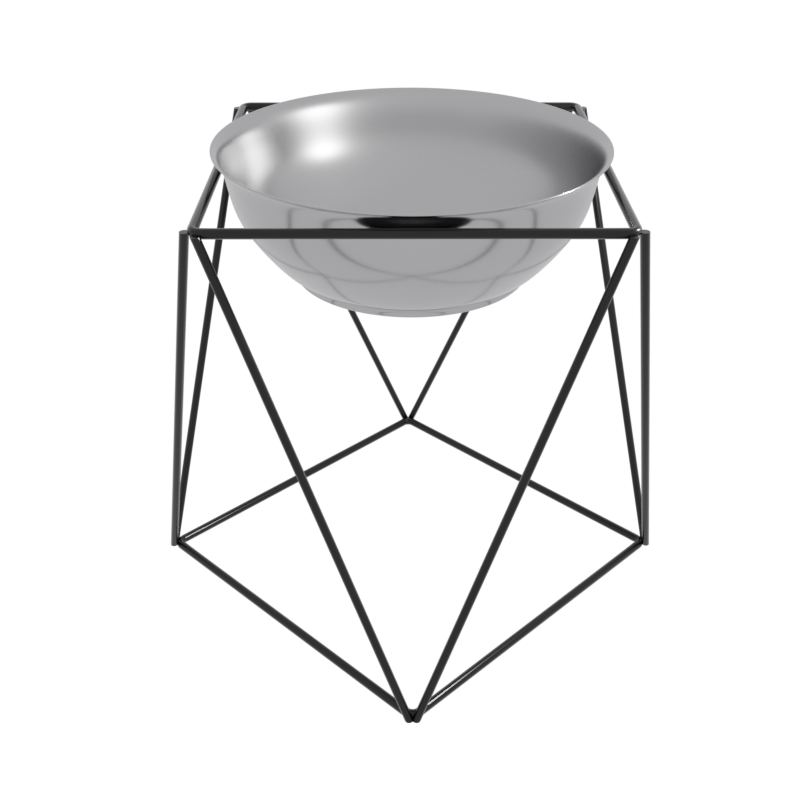 Comedero Geométrico Grande Negro