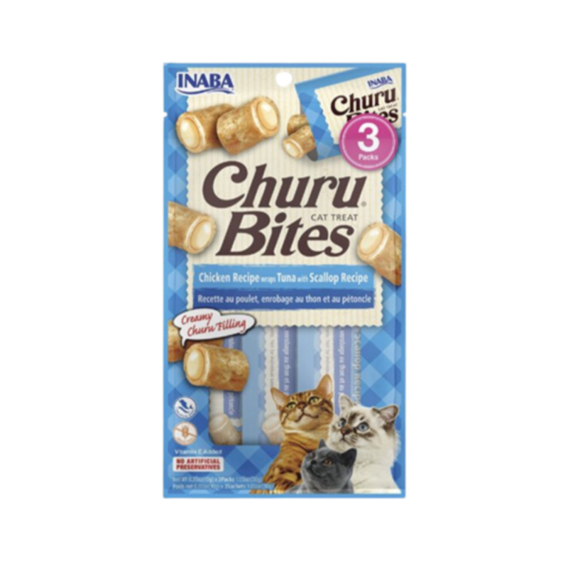 Churu Bites Cat Pollo Atun-Vieira 3 x 10 g