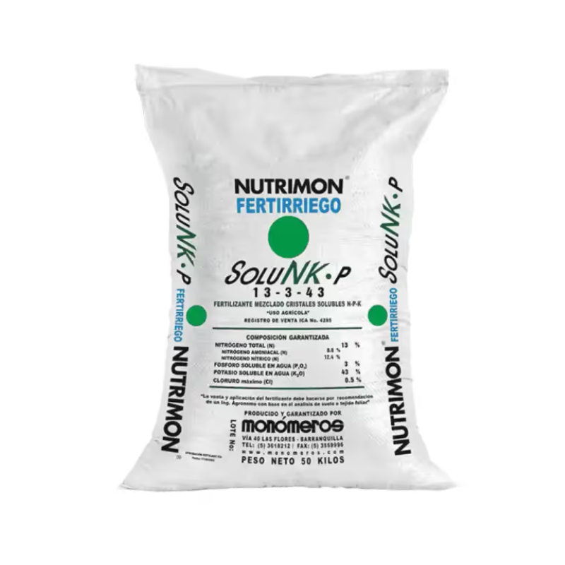 Fertilizante Soluble Solunk-P 13-3-43 Nutrimón Fertiriego