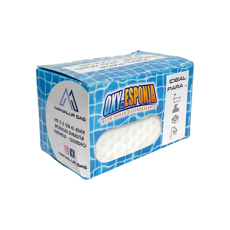 Oxyesponja Esponja Activada Para Eliminación De Grasa x 2
