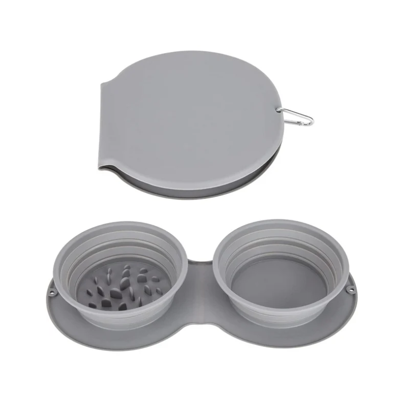 Comedero y Bebedero Doble Plegable