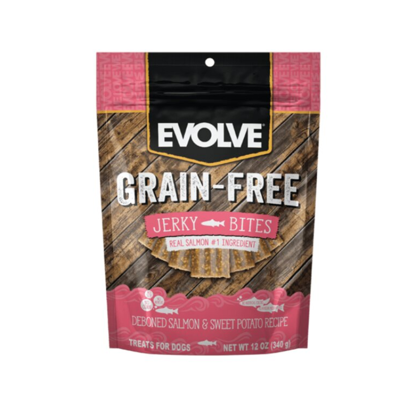 Evolve Dog Snack Grf Jerky Salmon 340Gr