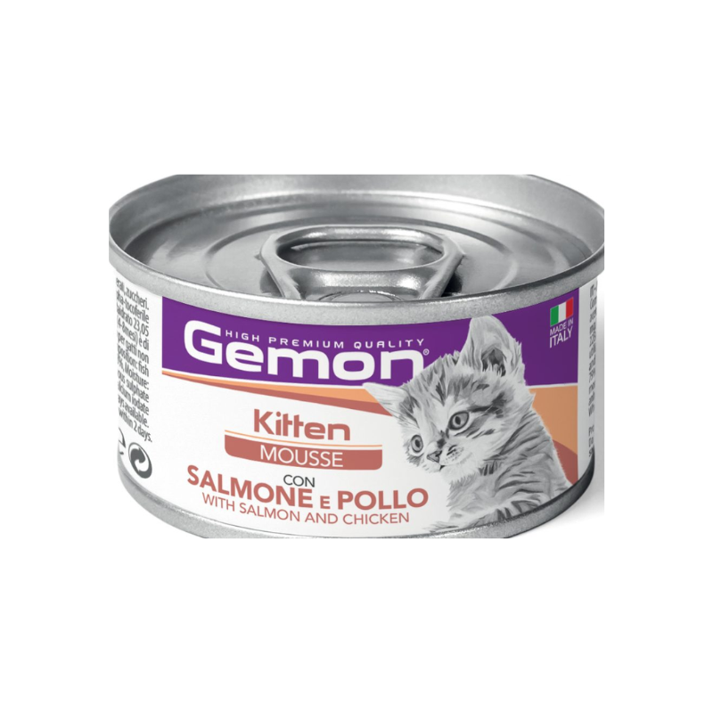 Gemon Mousse Kitten Salmón / Chicken 85 Gr