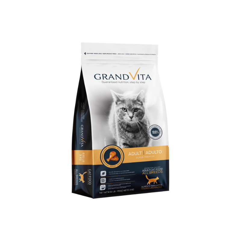 Comida para Gato Grandvita Adulto Pollo y Salmón