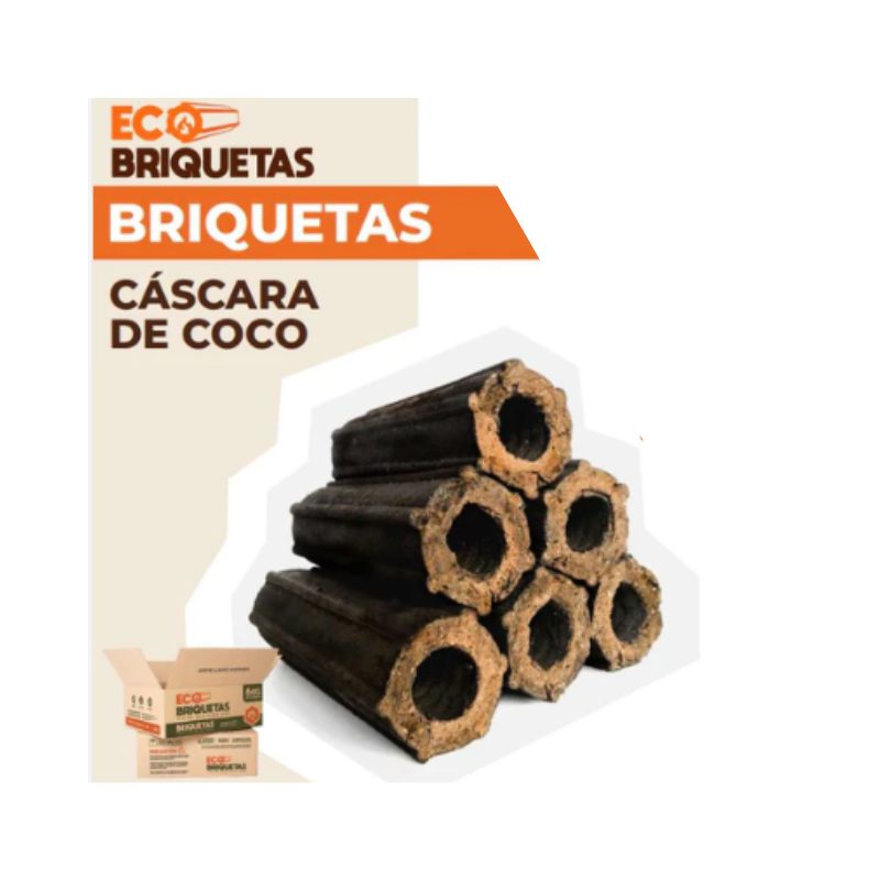 Leños Briquetas Cascara De Coco