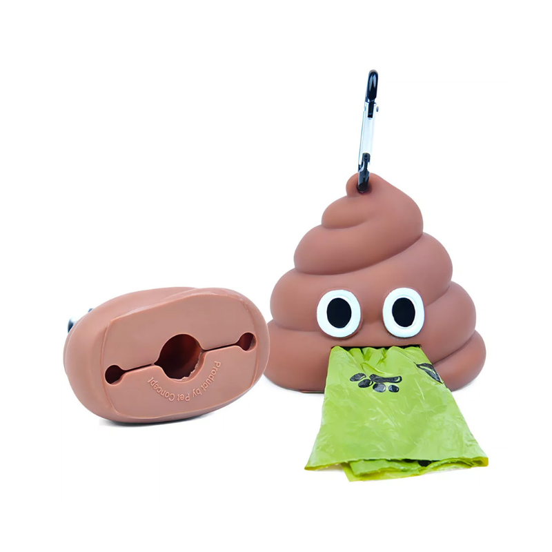 Emoji Dispensador Con 34 Bolsas para Perros