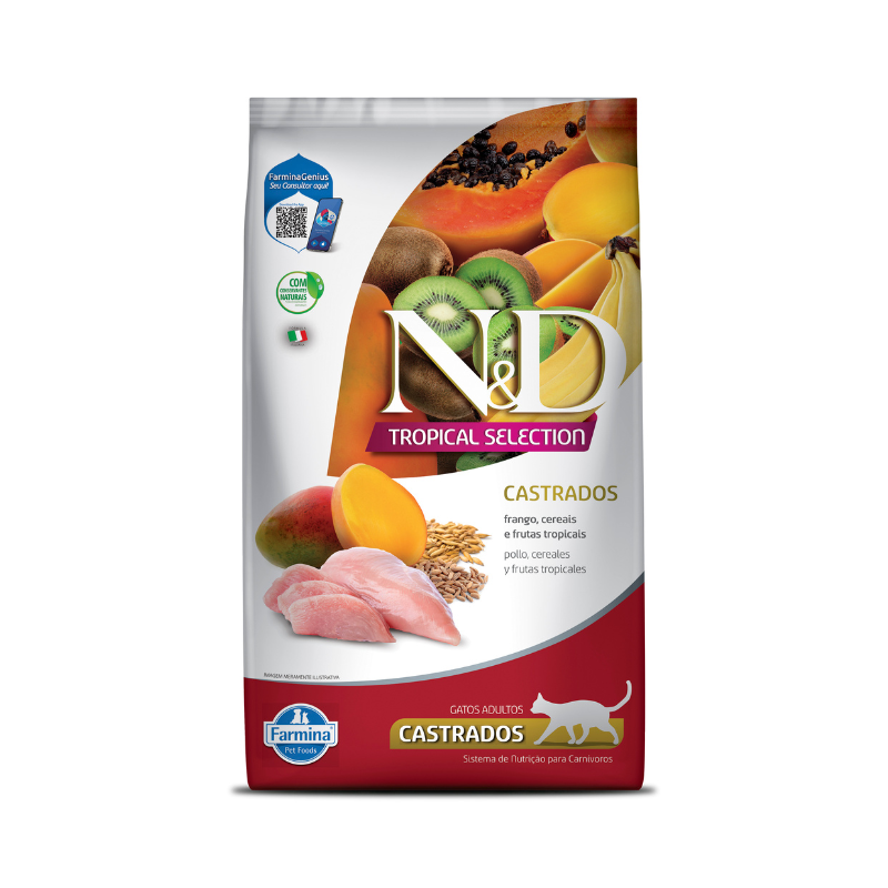 N&D Tropical Selection Pollo Gatos Adultos Castrados x 7 Kg