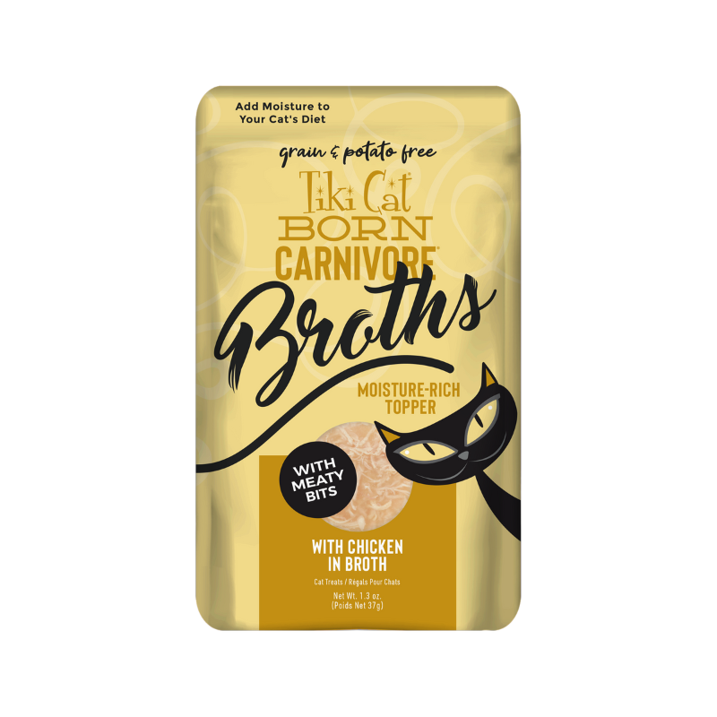 Tiki Cat Broth Pollo Caldo Pouch para Gatos 37 g