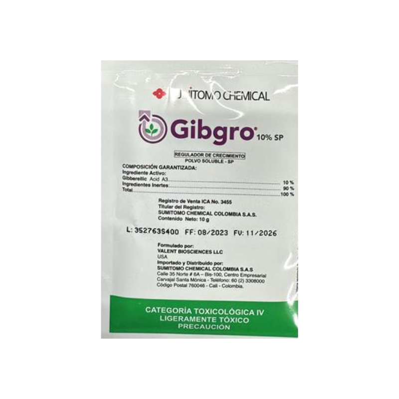 Gibgro x 10 g regulador de crecimiento agrícola