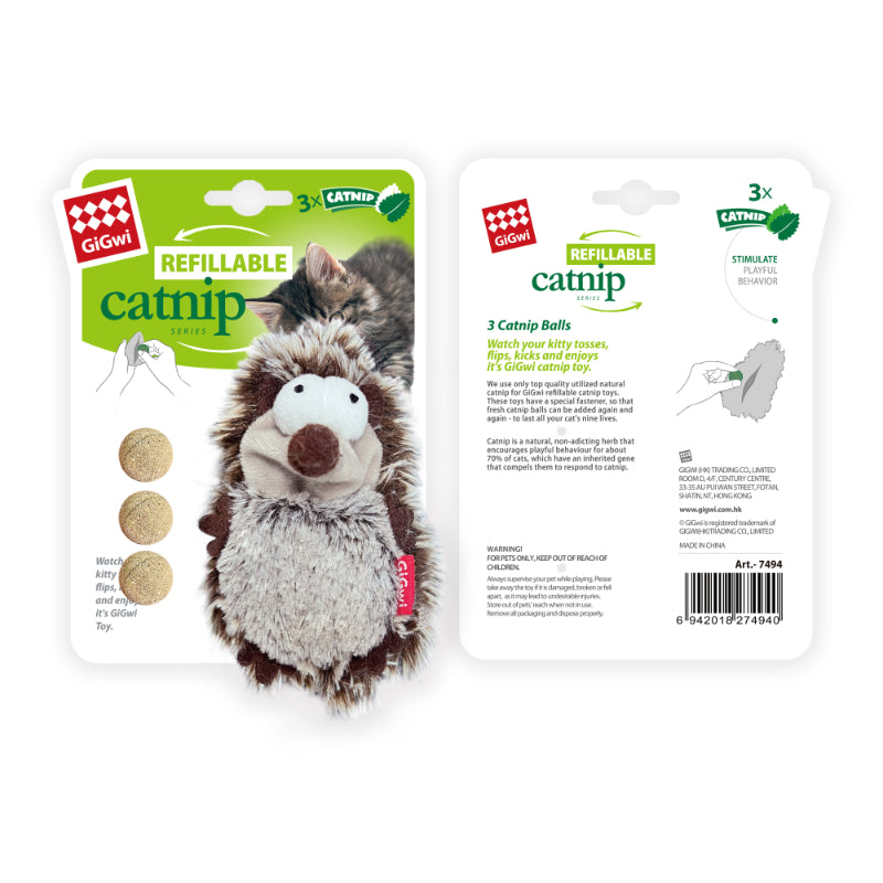 Juguete gato hedgehog rellenable