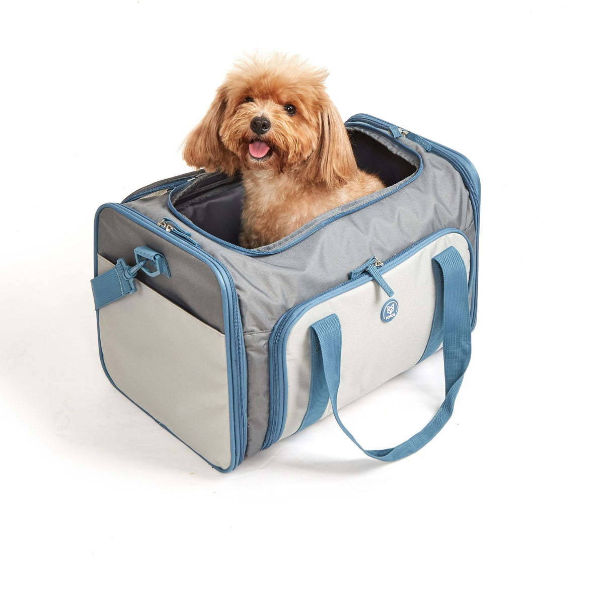 Bolso Expandible Y Plegable Gris/Azul
