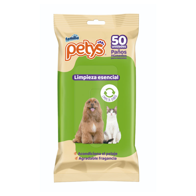 Nuestros Pañitos Húmedos Extra Suaves son ideales para la limpieza de tu mascota, con ingredientes limpiadores e hidratantes que respetan su piel. Estos pañitos son resistentes y no alteran la piel de tu mascota, proporcionando una limpieza efectiva y delicada en cada uso.Beneficios: