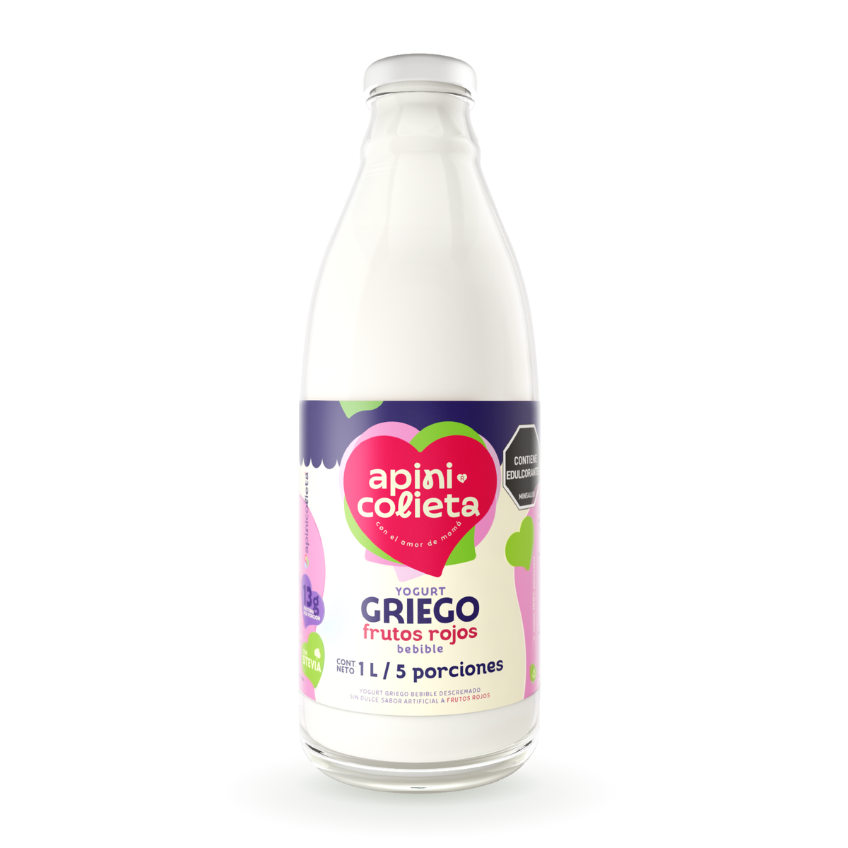 Yogurt Griego Bebible Frutos Rojos X 1000 Ml