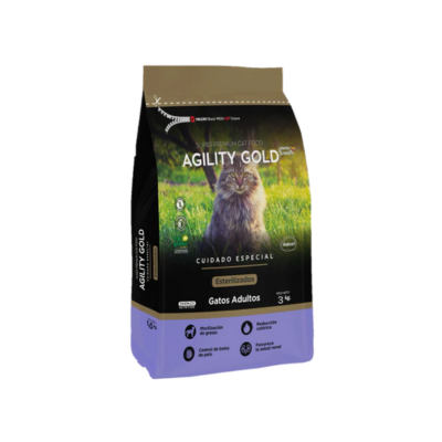Agility gold gatos esterilizados x 3 kg