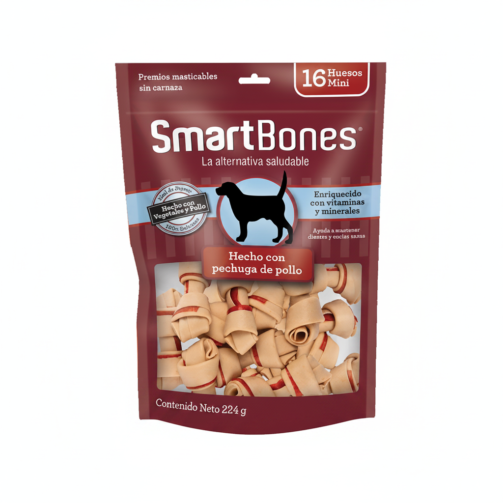 Smartbones Chicken para Perros x 16 Huesos Mini