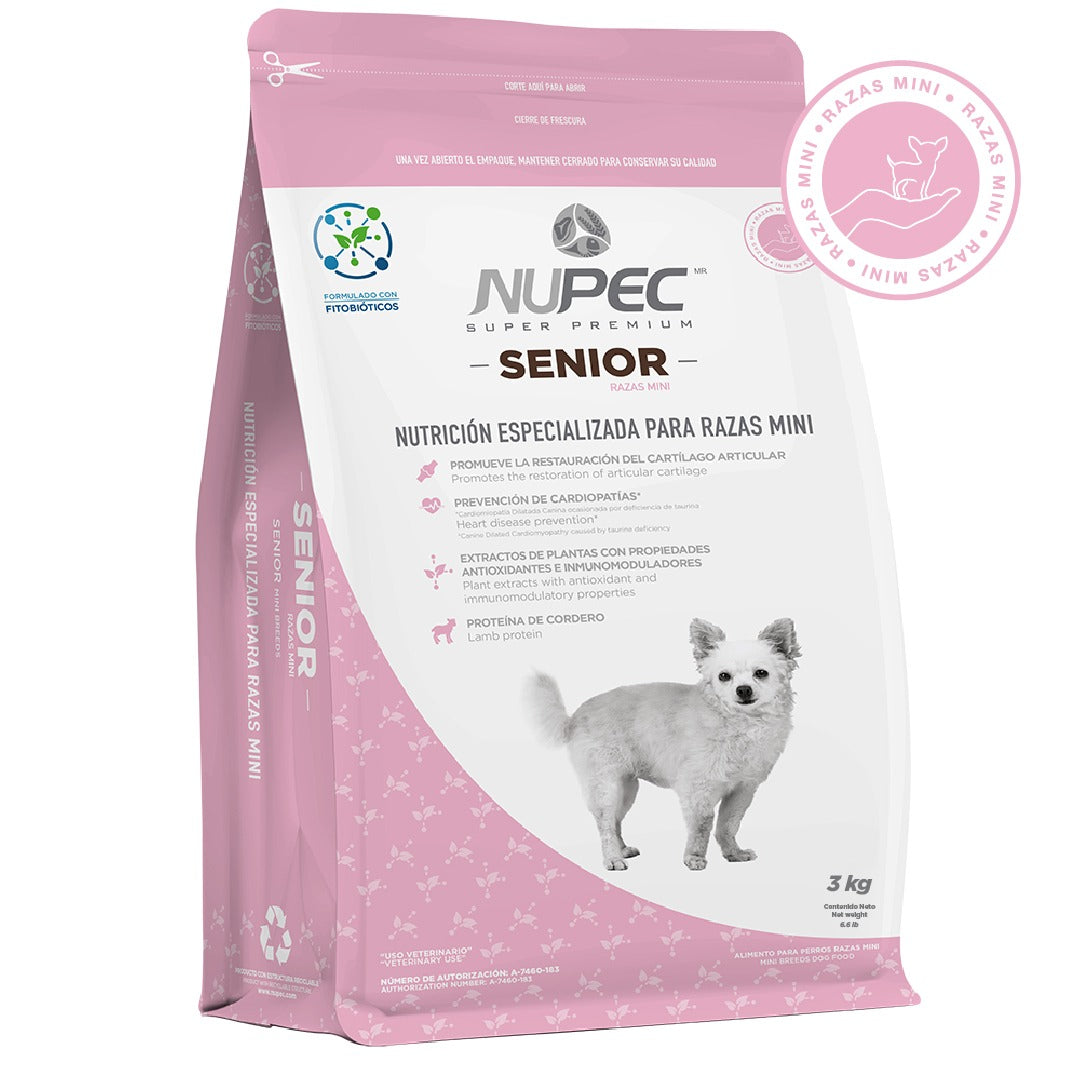 Nupec Perro Senior Raza Mini x 3 Kg