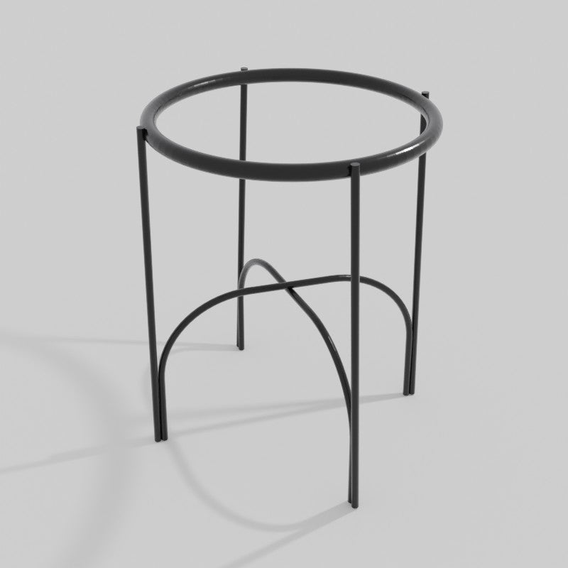 Soporte para Matera de Piso Arco Bajo Negro