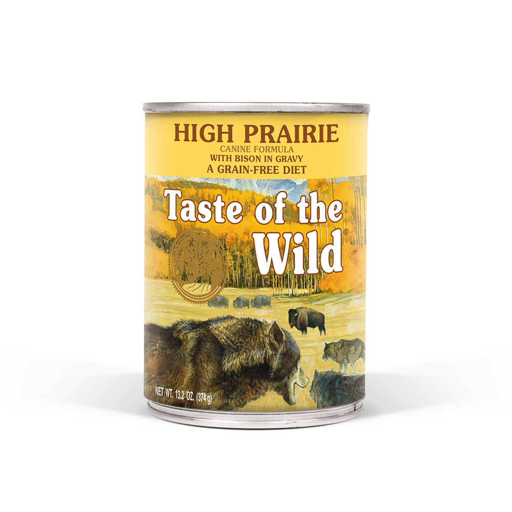 Taste of the wild es un alimento humedo para perros calificado con 5 estrellas por la dog food avisor, gracias a la calidad de sus proteinas e ingredientes, libre de granos.