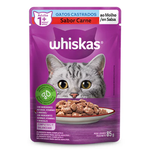 Descubre Whiskas Gato Castrado Sabor a Carne, el alimento ideal para tu gato esterilizado. Formulado especialmente para gatos castrados, este comida completa y equilibrada asegura una nutrición óptima. Elaborado con ingredientes naturales de alta calidad, sin conservantes, colorantes ni saborizantes artificiales, garantiza una dieta saludable y sabrosa.