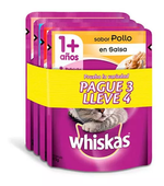 Whiskas Pague 3 Lleve 4 Variedad De Sobres