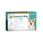 Antiparasitario Externo para perroSimparica 40 MgCaja 1 Tableta (10 a 20 kg)