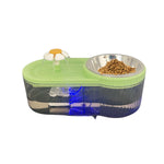 Fuente de agua con flor y comedero para Gatos