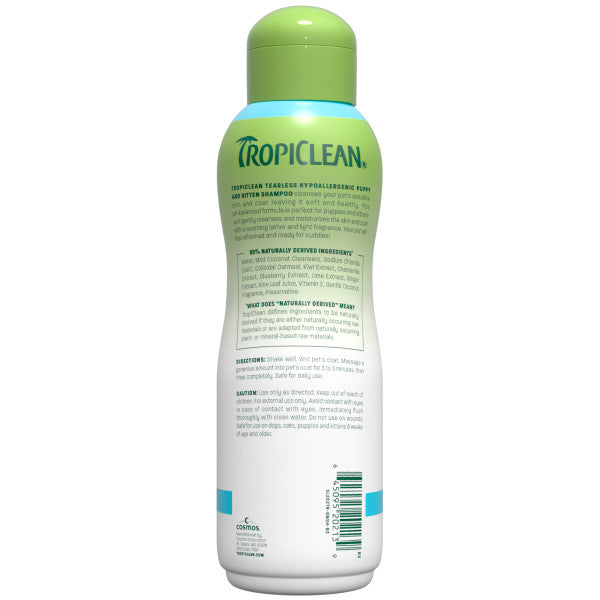 Champú Hipoalergénico TropiClean- Limpieza suave para perros y gatos