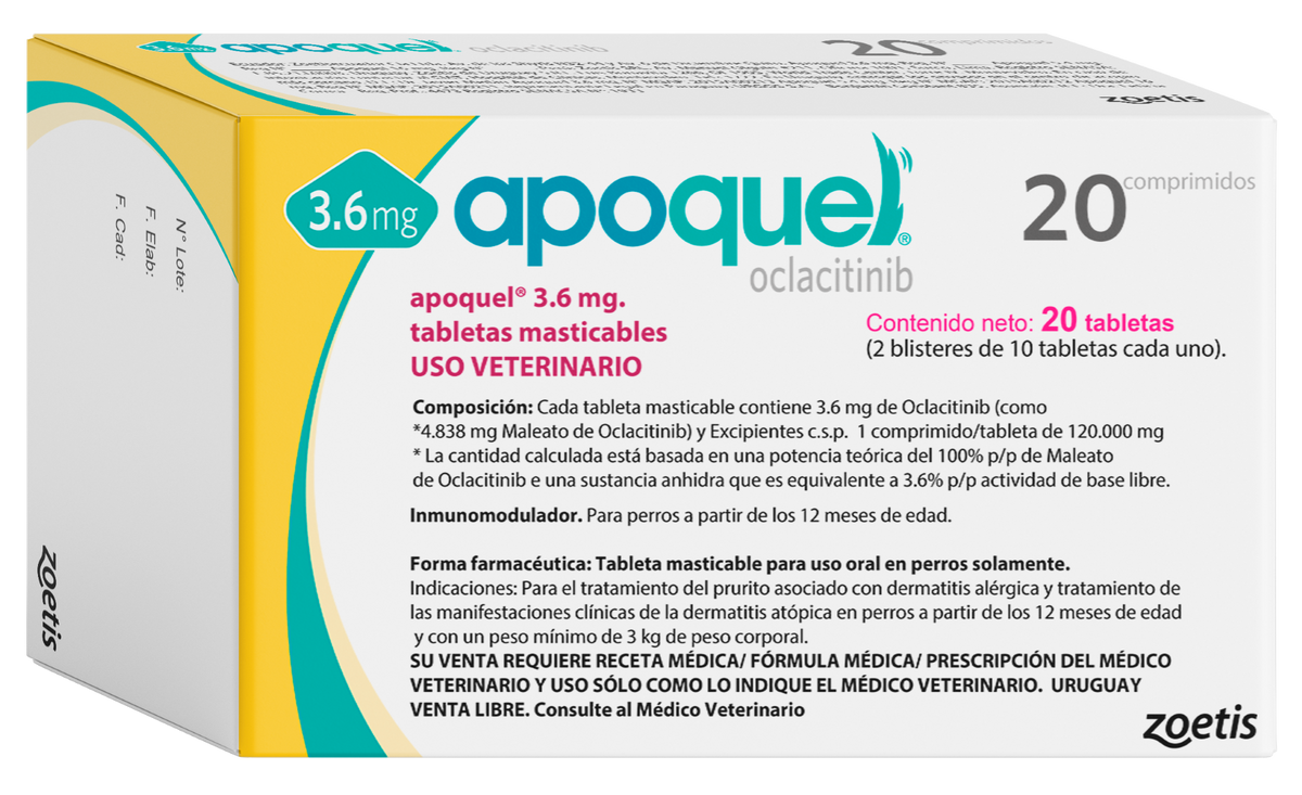 Apoquel perros 3.6 Mg 20 tabletas masticables