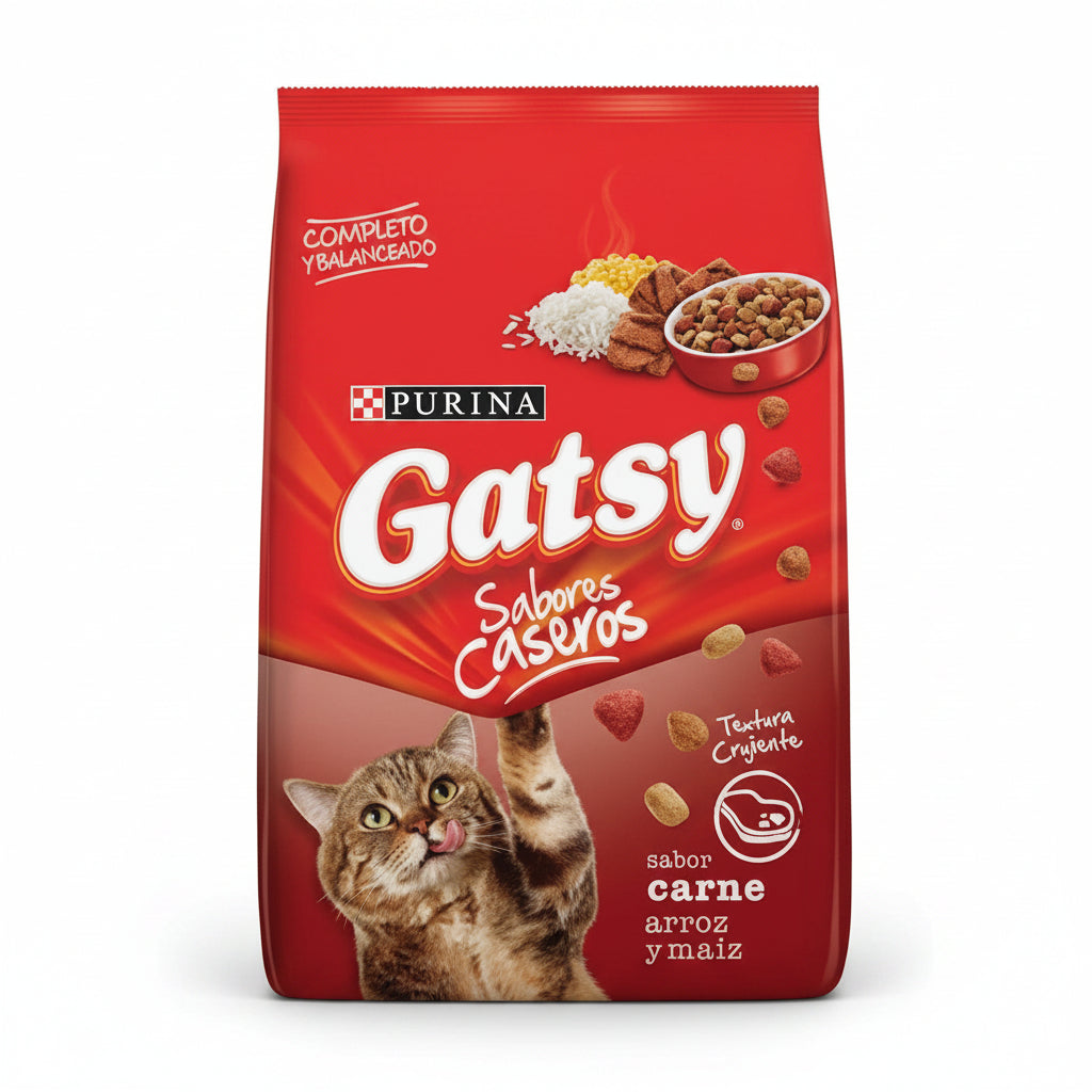Gatsy carne, arroz y maíz x 17 kg|Purina