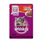 Whiskas gatitos pouch de carne en salsa|Pedigree