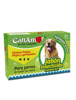 El Jabón Insecticida CanAmor es ideal para eliminar pulgas, piojos y garrapatas en todas las razas de perros. Su fórmula de baja toxicidad y nuevo diseño aseguran una aplicación segura y eficiente. Con un agradable aroma y efecto residual del activo D fenotrina, proporciona protección duradera a lo largo de los días.